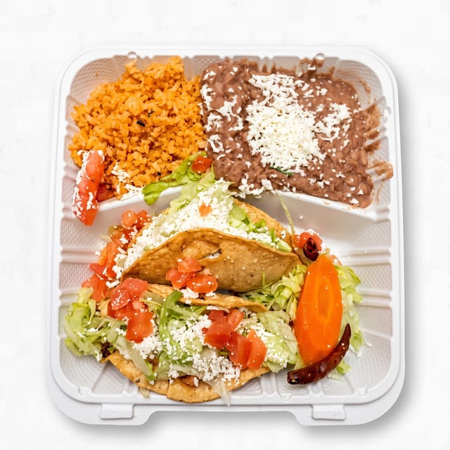 2 Hard Shell Tacos.